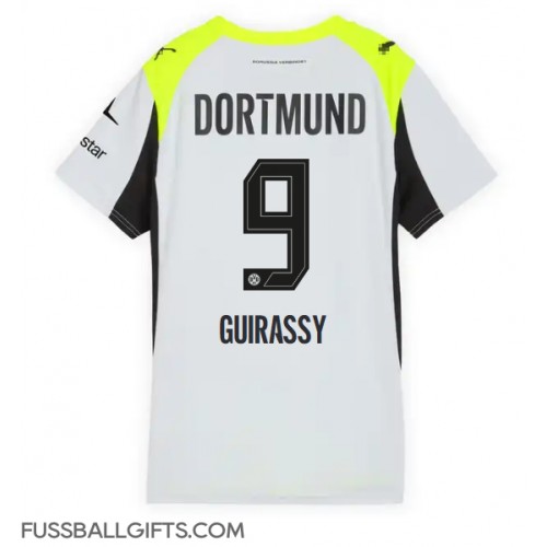 Borussia Dortmund Serhou Guirassy #9 Fußballbekleidung Auswärtstrikot Damen 2025-26 Kurzarm